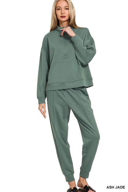 Two Piece Zipper Jogger Suit