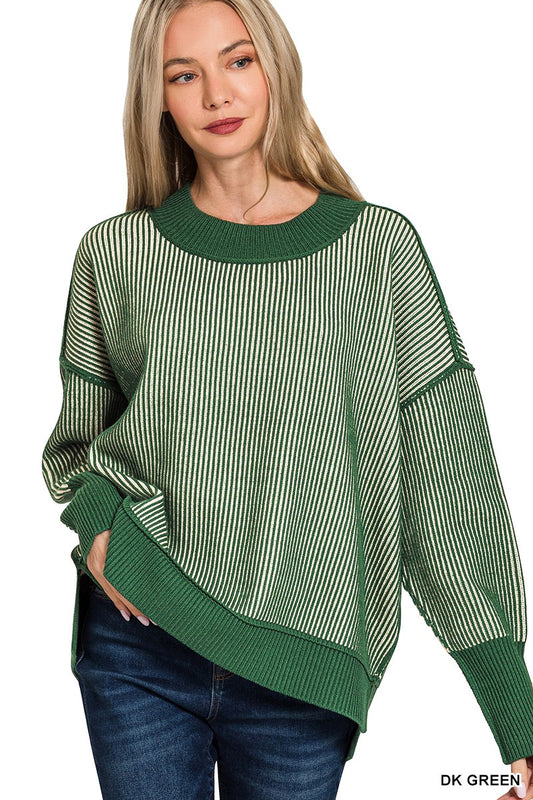 Beautifully Designed Two Tone Sweater