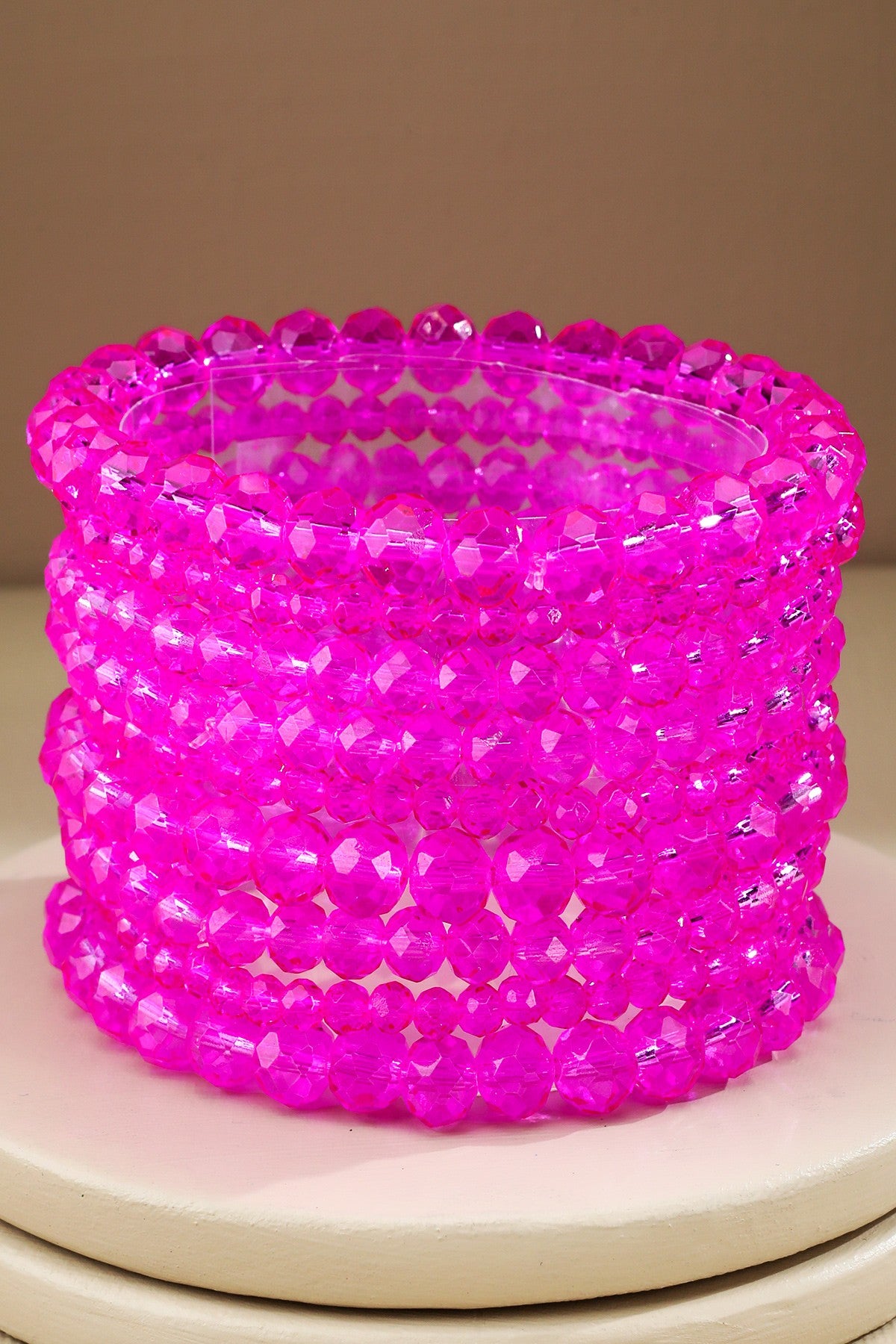 Glass Crystal 9 Piece Bracelet Stack