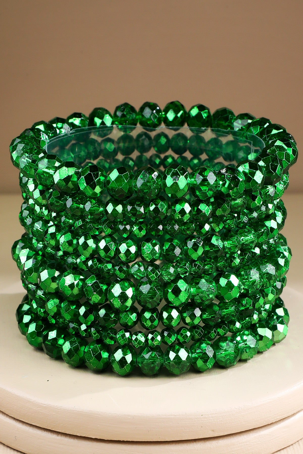 Glass Crystal 9 Piece Bracelet Stack