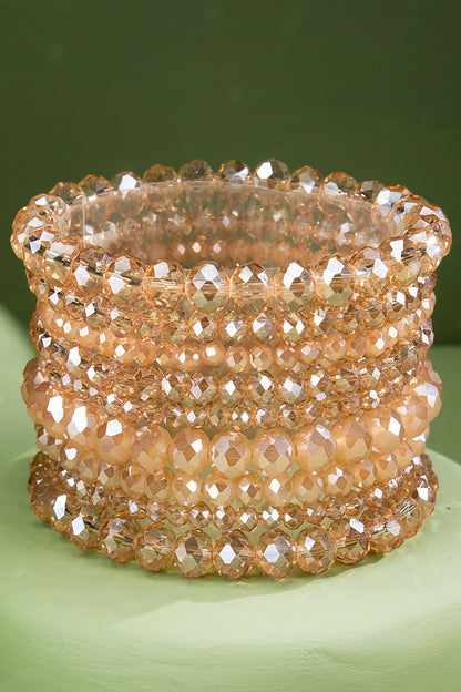 Glass Crystal 9 Piece Bracelet Stack