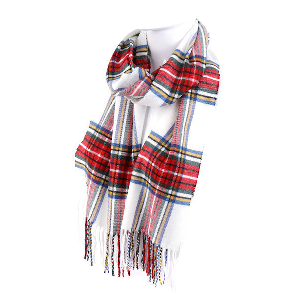 Cashmere Feel Plaid Scarf