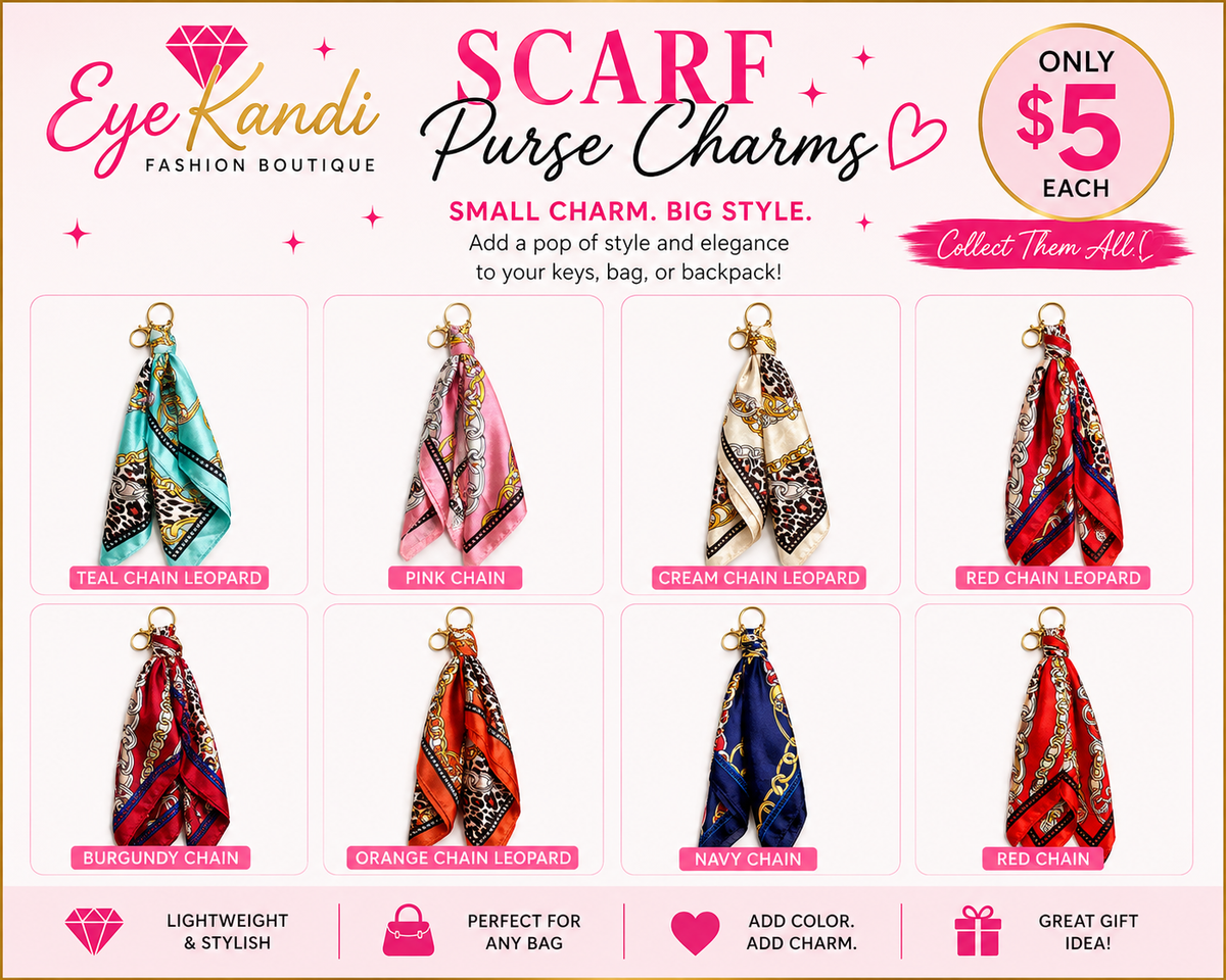 Designer Inspired Animal Print MixScarf Purse Charms