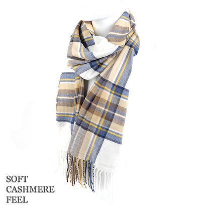 Cashmere Feel Plaid Scarf