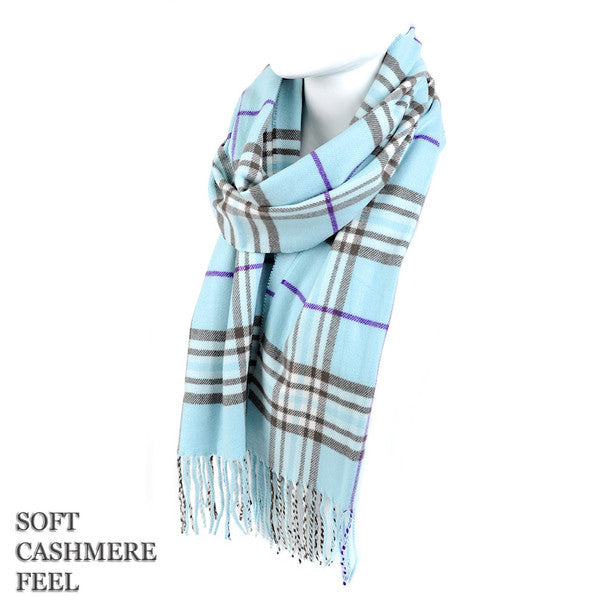 Cashmere Feel Plaid Scarf