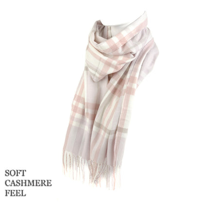 Cashmere Feel Plaid Scarf