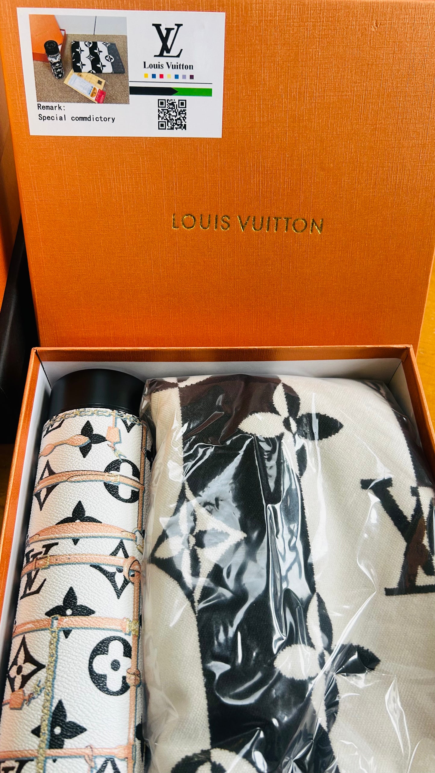 Designer (LV) Scarf and Thermal Set