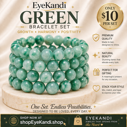Solid Beaded Four Piece Bracelet Set