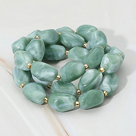 Chunky Three Piece Beaded Stack