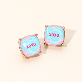 Conversation Heart Stud Earrings
