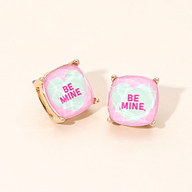 Conversation Heart Stud Earrings