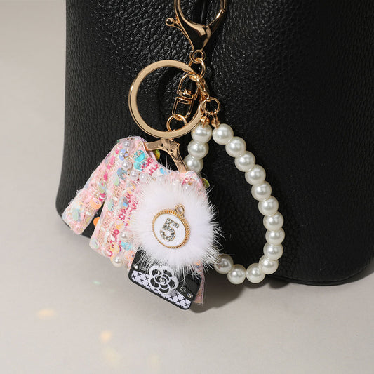 CC Inspired Twill Jacket Purse Charm/Key Chain
