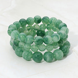 Three Piece Marbled Beaded Bracelet Set