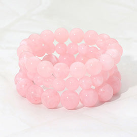 Three Piece Marbled Beaded Bracelet Set