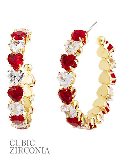 Heart Earring and Bracelet Set